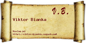Viktor Bianka névjegykártya
